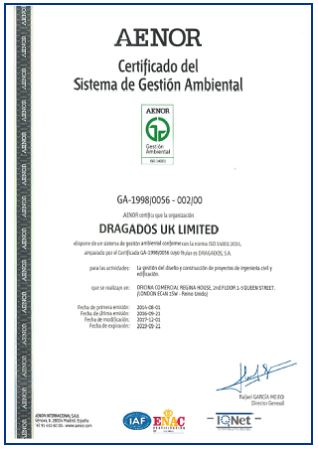 AENOR. Environmental Dragados UK Limited